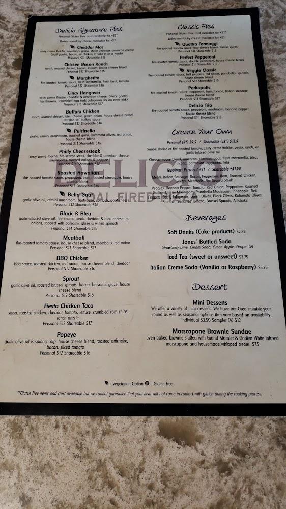 DELICIO Coal Fired Pizza Roasted Olives & Peppers