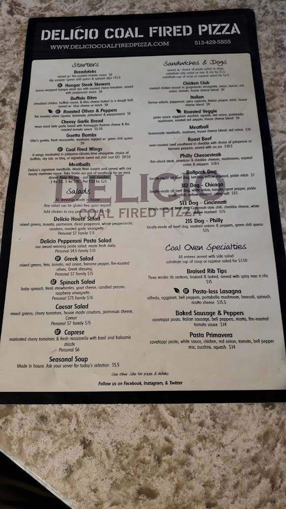DELICIO Coal Fired Pizza Menu image 3